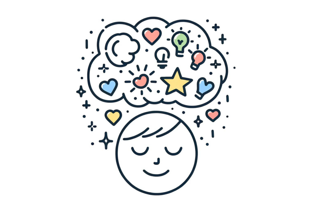 An illustration representing positive thoughts
